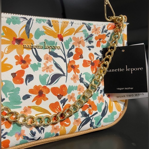 Nanette Lepore NWT Floral Whimsy Clutch Shoulder Bag - Picture 2 of 9
